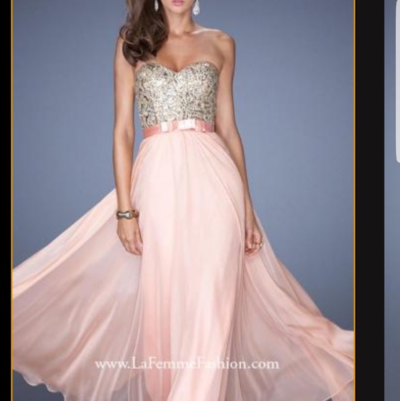 LA FEMME STYLE 19282 BLACK PAGEANT HOMECOMING GOWN - Picture 2 of 5